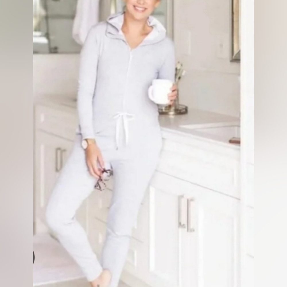 (XS)Le Vie En Rose Cozy Pale Lavender Onesie Hooded Pajamas